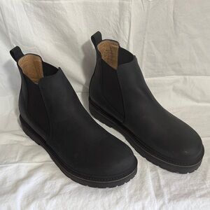 Birkenstock Black Soft Leather Chelsea Boots